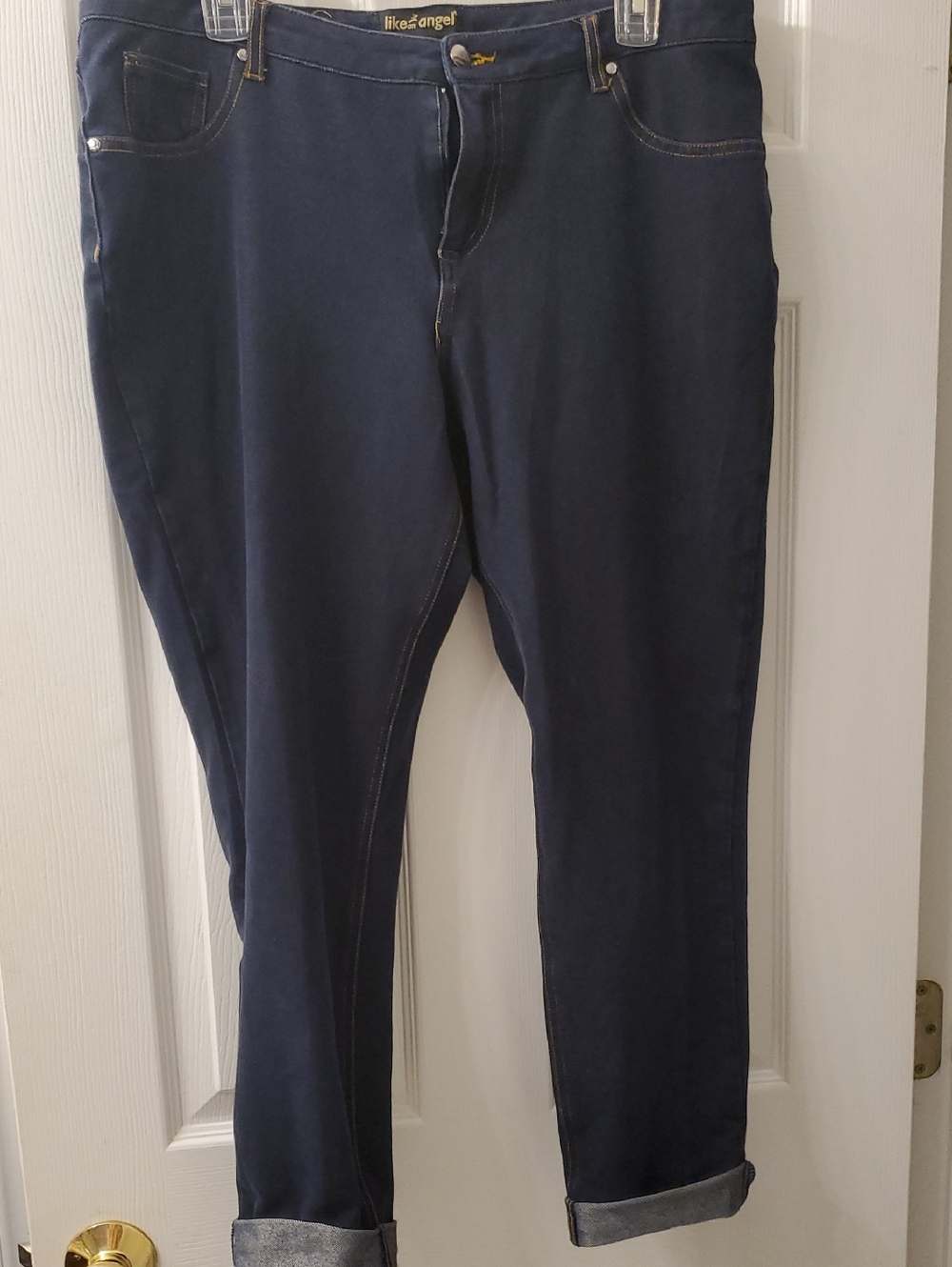 like an angel Navy Pull-On Ankle Jeans